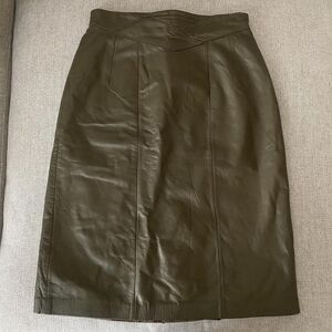 Jacqueline Ferrar Midi Leather Skirt